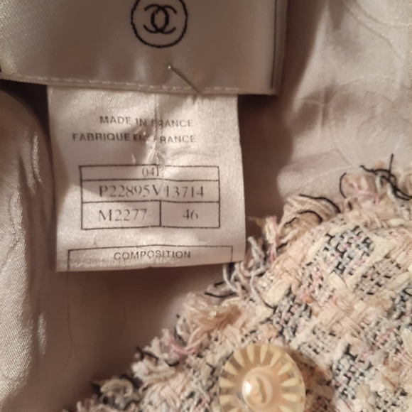 Chanel Tweed Lesage Jacket Cream Black 46 10 - Picture 6 of 6